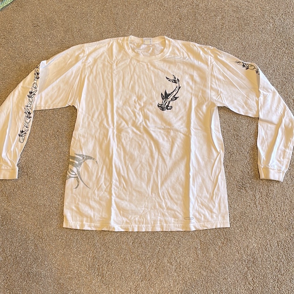 Men’s Hawaiian Long Sleeve Shark Design T Shirt